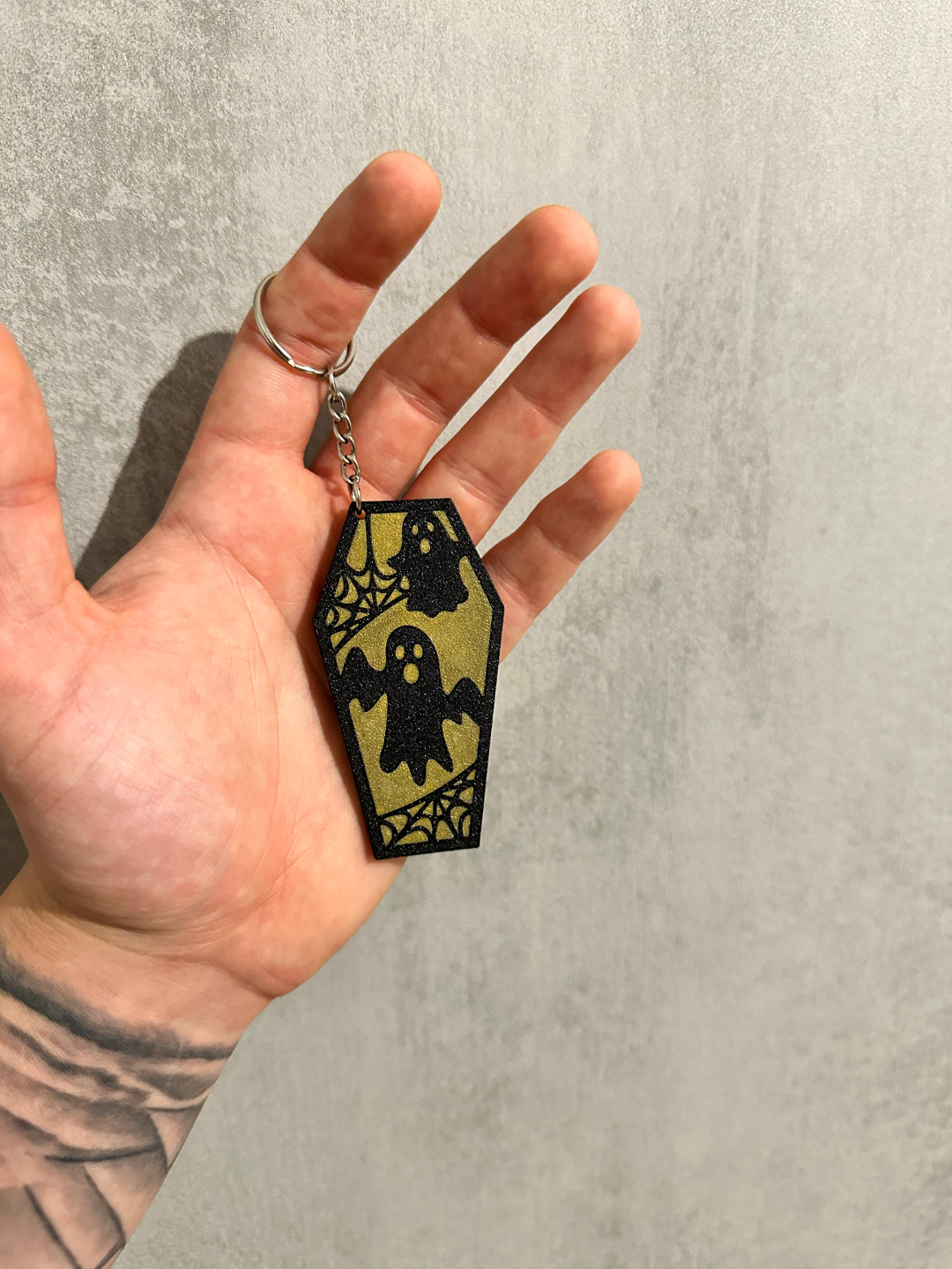 Ghost Coffin Keyring