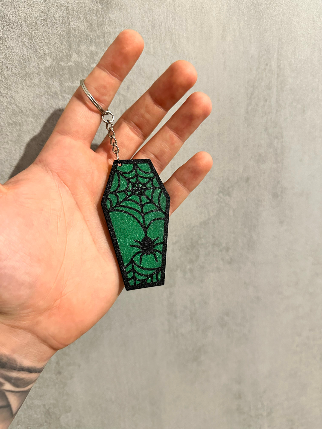Web Coffin Keyring